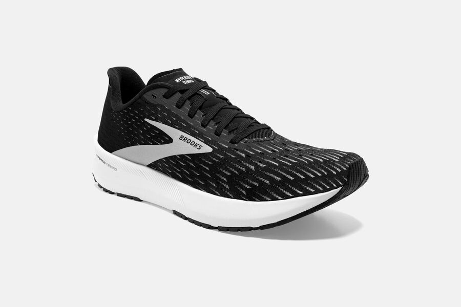 Brooks Running Shoes - Hyperion Tempo Road Mens - Black/Silver - RSV-429650